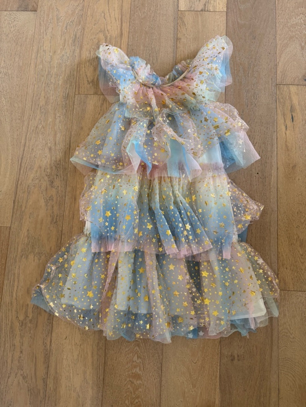 Lola + The Boys Pastel Stars Tiered Tulle Dress Size 10